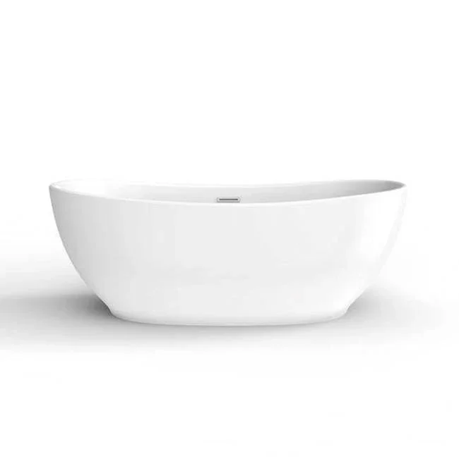Barclay Mystique 59” dbl slipper AC Tub,W/internal drain-OF,cp