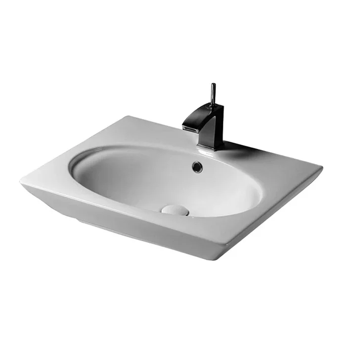Barclay Opulence Above Counter Basin23”, White, Oval Bowl, 8” WS