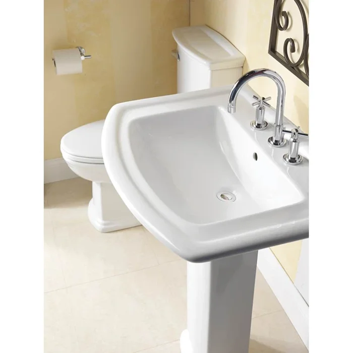 Barclay Washington 550 Pedestal Lavatory, 8”cc, White