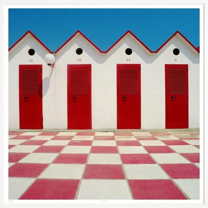 Beach Huts Giclee Wall Art (size options)