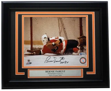 Bernie Parent Signed Framed 8×10 Philadelphia Flyers Photo BAS