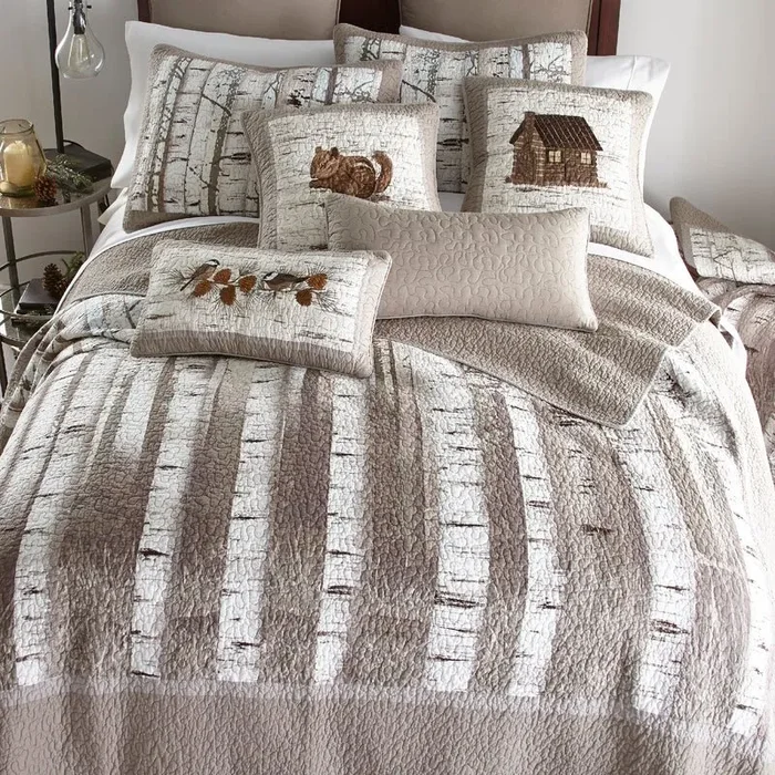 Birch Forest Quilted Bedding Collection – Twin