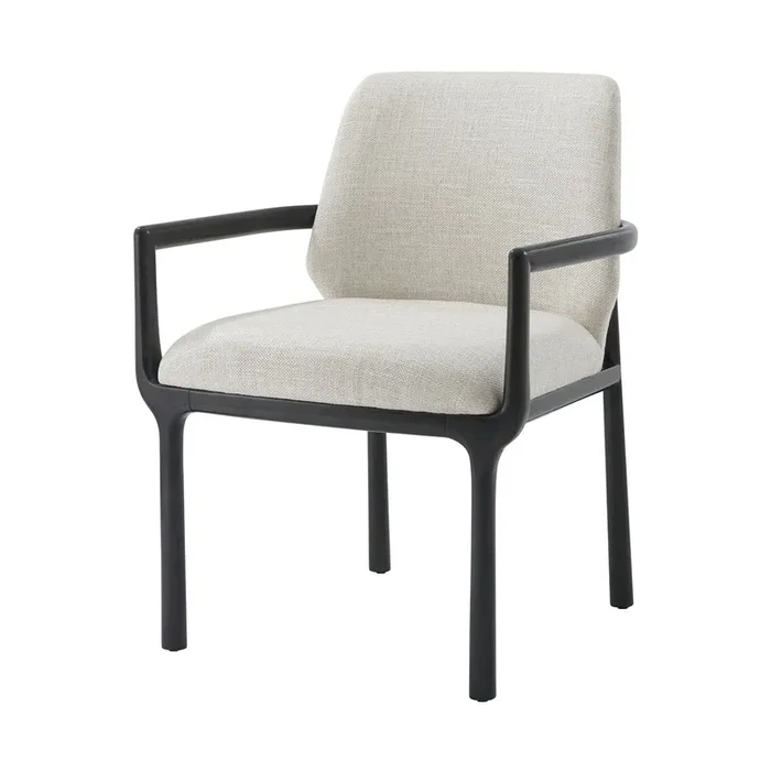 Black Art Deco Dining Armchair