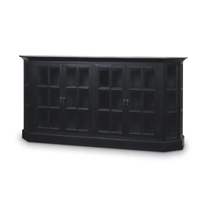 Black Painted Display Cabinet