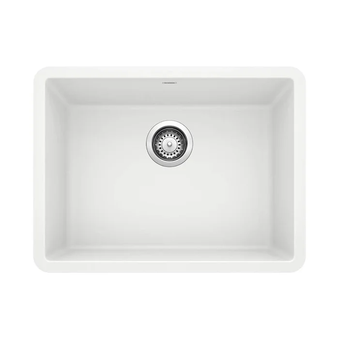 Blanco Precis SILGRANIT 24” Single Bowl Undermount Kitchen Sink – White
