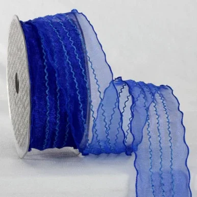 Blue Contemporary Wave Craft Ribbon 1.5″ x 22 Yards