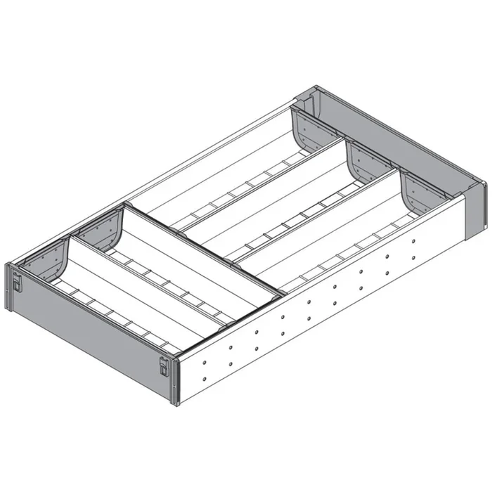 Blum TANDEM ORGA-LINE Wide Drawer Cutlery Set for 21″ Wide Cabinets with 6 Compartments