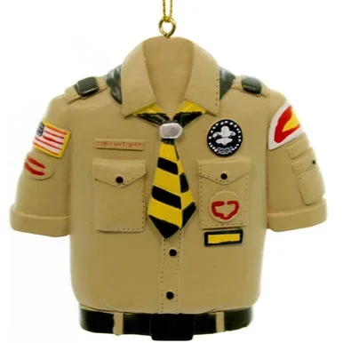 Boy Scout Tan Shirt Christmas Tree Ornament BS4803B New