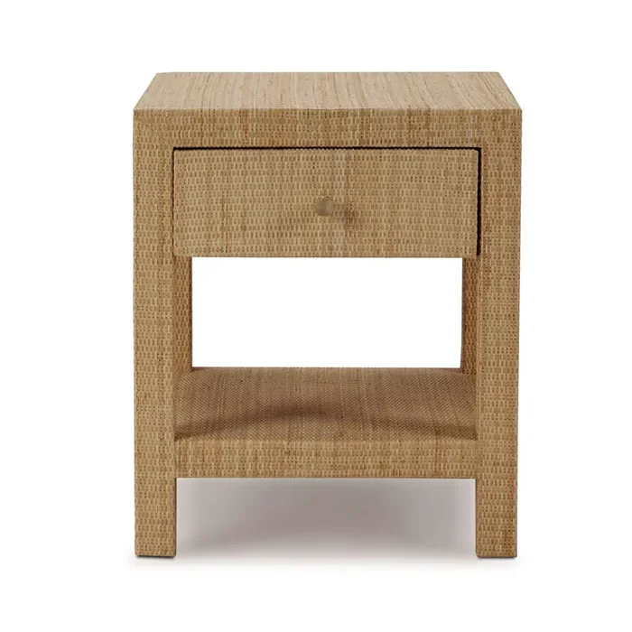 Bramble – Kagu 1 Drawer Nightstand Wrapped in Natural Rattan – 28191RNAT—–