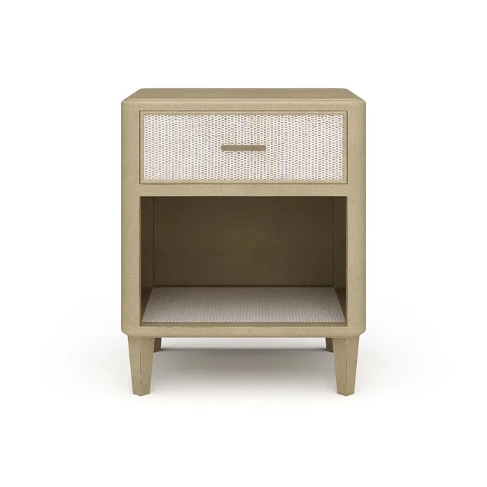 Bramble – Lexington 1 Drawer Bedside Table w/ Rattan – 28216