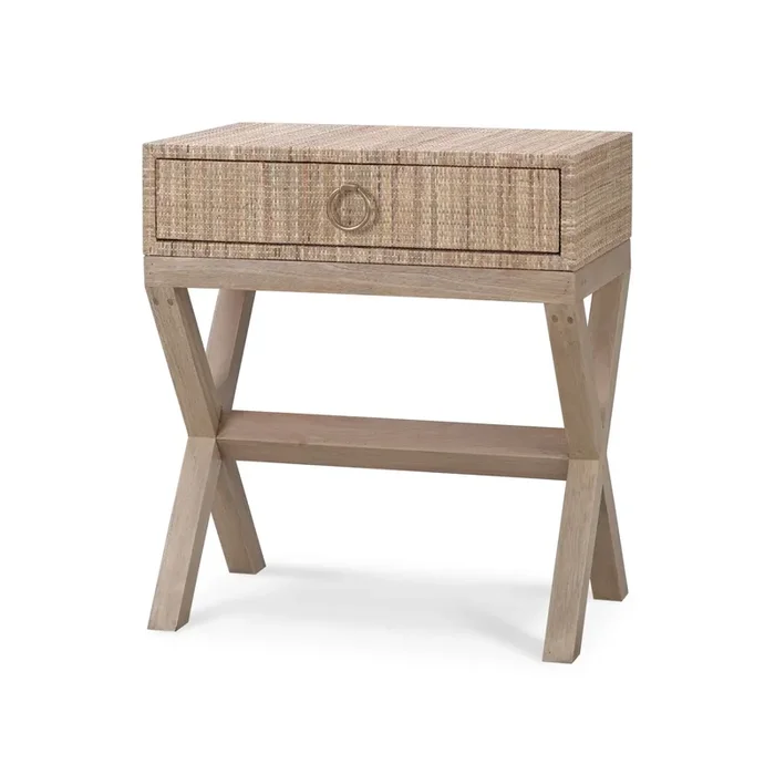 Bramble – Renoir Bedside In Rattan Natural w/ Fruitwood Legs – 27912RNATFRW—-
