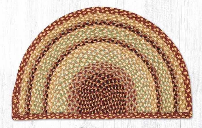 Burgundy/Gray/Cream Jute Slice Rug
