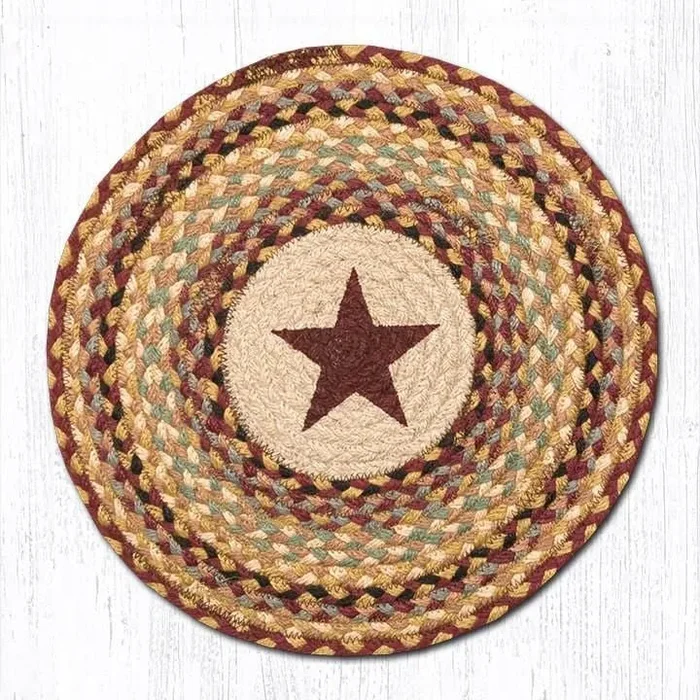 Burgundy Star Chair Pad