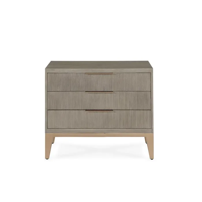 Caleb 3 Drawer Nightstand in Brushed Smoke – AT20901-BRS