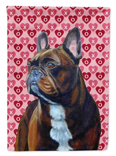 Caroline’s Treasures LH9160-FLAG-PARENT French Bulldog Hearts Love and Valentine’s Day Portrait Flag, , multicolor – LH9160CHF