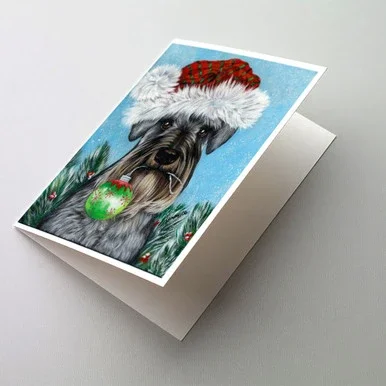 Caroline’s Treasures PPP3163GCA7P Schnauzer Christmas Pure at Heart Greeting Cards and Envelopes Pack of 8, 7 x 5, multicolor