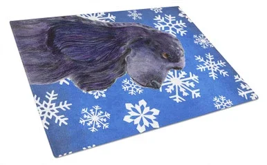 Caroline’s Treasures SS4609LCB Cocker Spaniel Winter Snowflakes Holiday Glass Cutting Board Large, 12H x 16W, multicolor