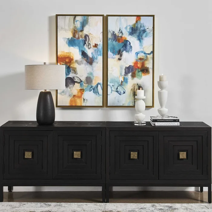 Casual Moments Framed Abstract Art, Set of 2