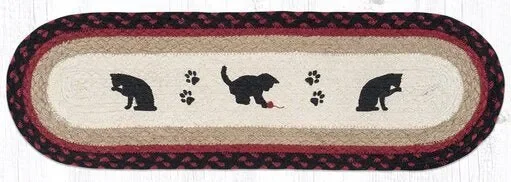 Cat and Kitten Braided Stair Tread