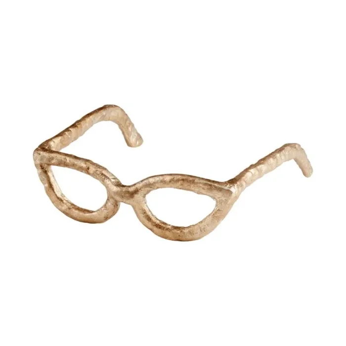 Cat Eyes Antique Silver Glasses Sculpture