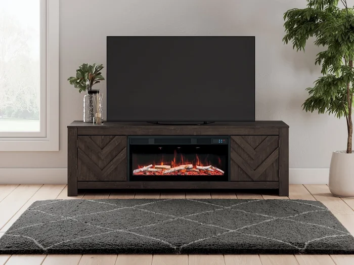 Cayboni 71″ TV Stand with Electric Fireplace