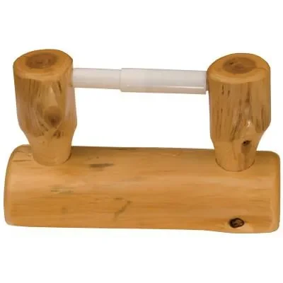 Cedar Log Toilet Paper Holder