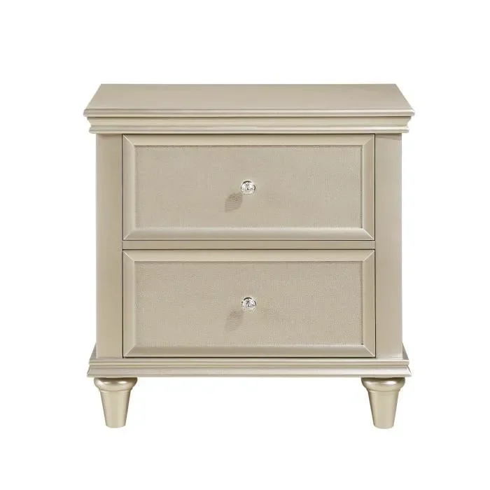 Celandine 2 Drawer Nightstand in Silver 1928-4