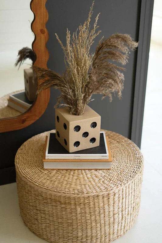 Ceramic Dice Vase, Set of 2