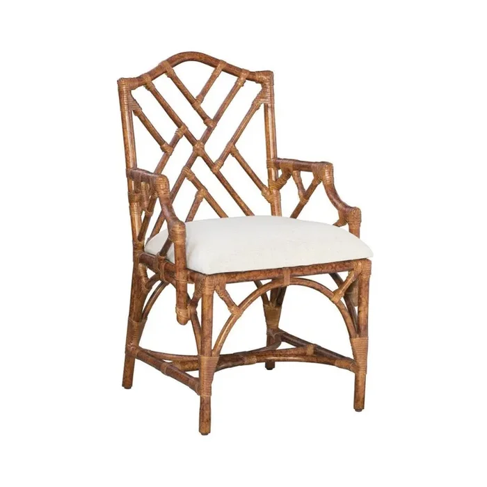 Chippendale Arm Dining Chair – Tortoise Finish