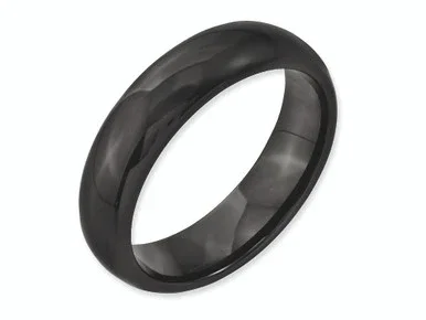 Chisel Black Ceramic 6mm Polished Wedding Band CER40 – CER40AI105