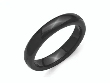 Chisel Ceramic Black 4mm Polished Wedding Band CER51 – CER51AI7