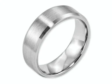 Chisel Cobalt Beveled Edge Satin 7mm Wedding Band CC14 – CC14BG125