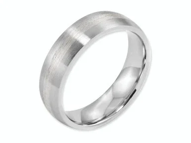 Chisel Cobalt Sterling Silver Inlay Satin 6mm Wedding Band CC43 – CC43BG9