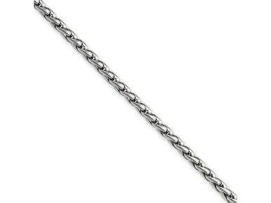 Chisel Stainless Steel 3.5mm Wheat 22in Chain Necklace SRN80522Y