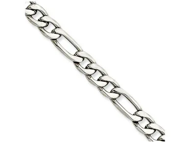 Chisel Stainless Steel 6.30mm 24in Figaro Chain Necklace SRN68024Y