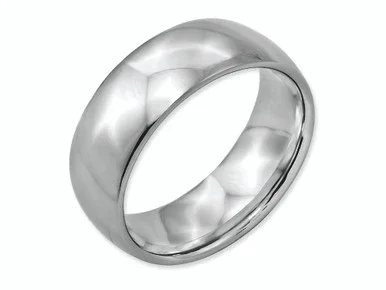 Chisel Stainless Steel 8mm Polished Wedding Band SR23 – SR23Y13