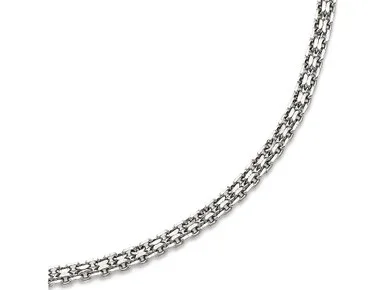 Chisel Stainless Steel Polished 3.10mm Fancy Double Link Chain Necklace SRN188516Y