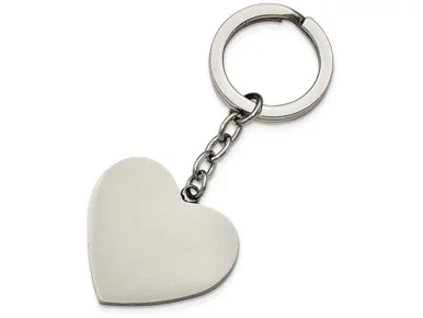 Chisel Stainless Steel Polished Heart Key Ring SRK138Y