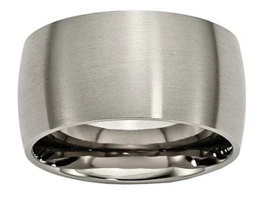 Chisel Titanium 12mm Brushed Wedding Band TB116 – TB116K145