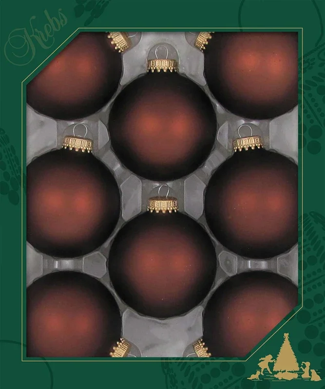 Christmas by Krebs Mustang Velvet 2.63 in Glass Christmas Tree Ornaments Set of 8