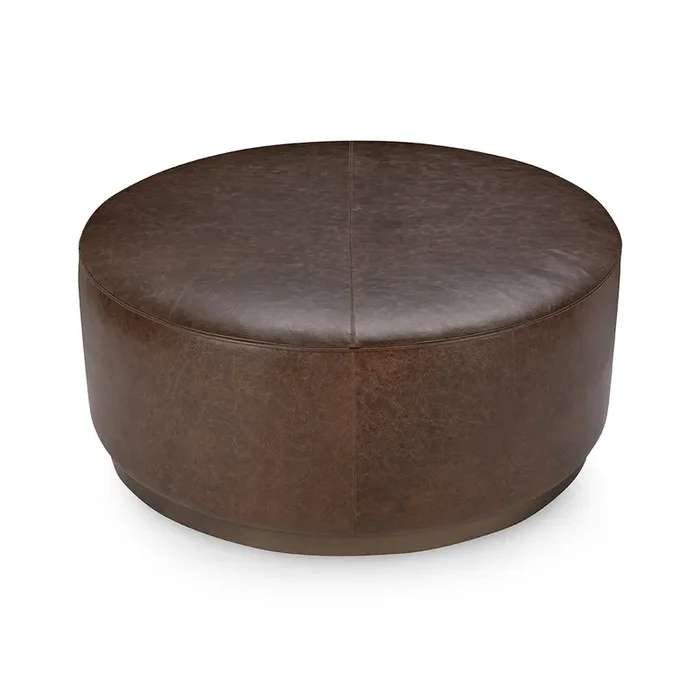 Classic Home – Clair Leather Round Cocktail Coffee Table – 51011967