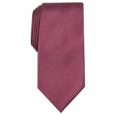 Club Room Men’s Wallace Silk Blend Pindot Neck Tie Red Size Regular