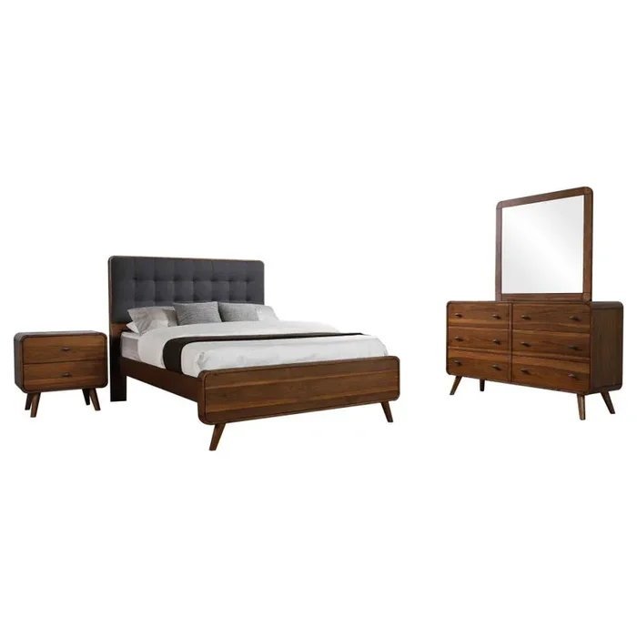 Coaster Furniture – Robyn 4-Piece California King Bedroom Set Dark Walnut – 205131KW-S4