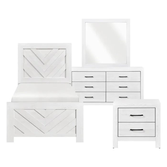 Corbin 4 & 5 Piece Bed Set White