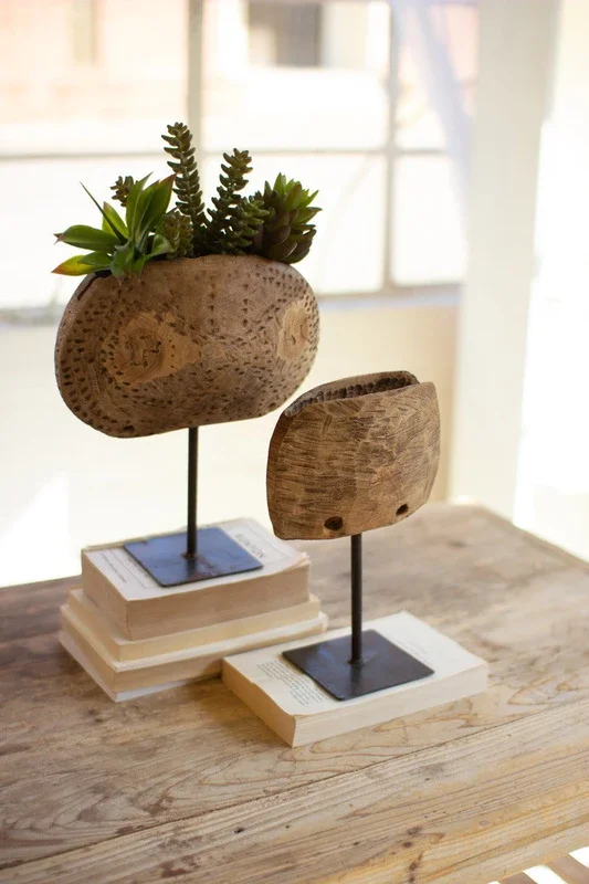 Cow bell planters, set of 2