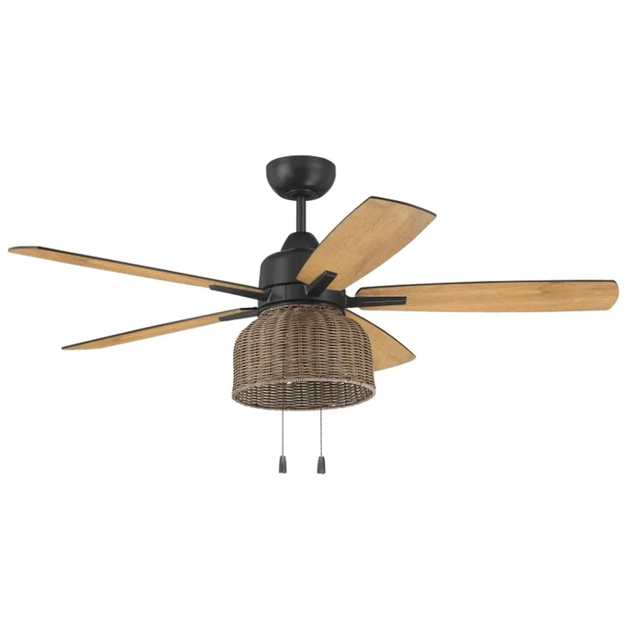 Craftmade Woven 52″ 5 Blade Indoor / Outdoor LED Ceiling Fan