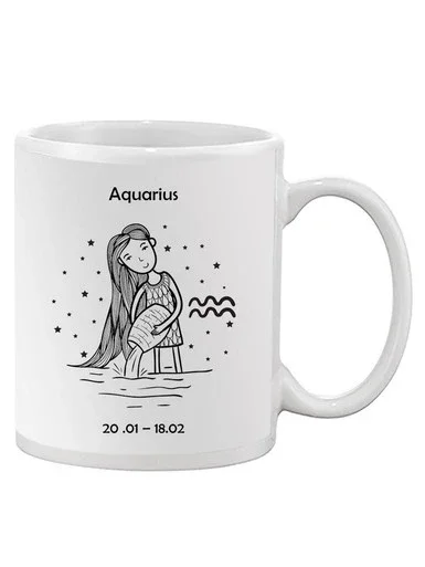 Cute Aquarius Sign Mug Unisex’s -Image by Shutterstock