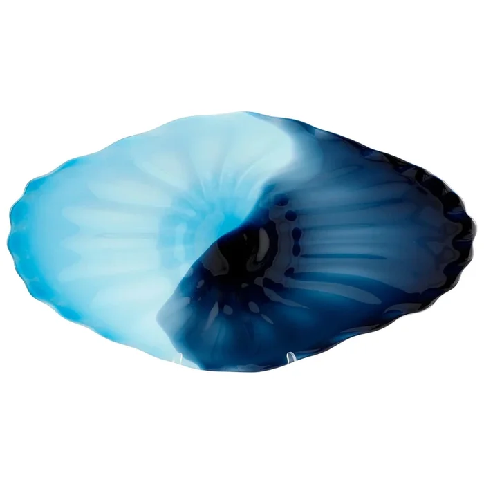 Cyan Blue Glass Plate