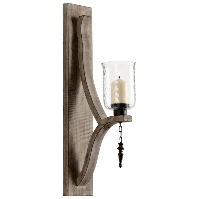 Cyan Design 05108 Giorno Wall Candleholder – Washed Oak
