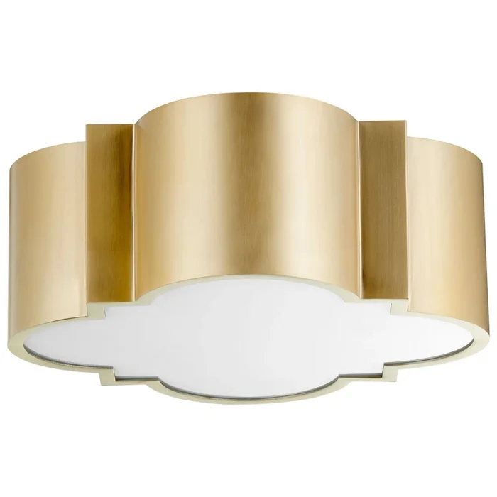 Cyan Design 10063 Wyatt Ceiling Mount 2-Light – Aged Brass – Medium